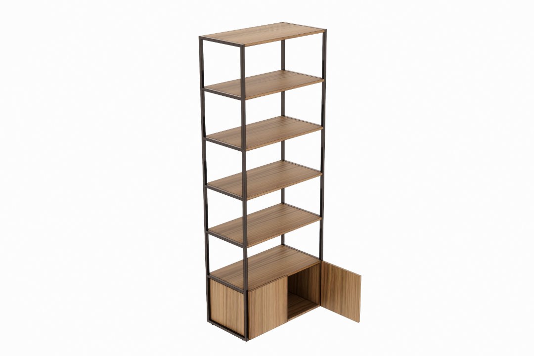 Estante extra alta industrial com portas baixas 80 cm Soho